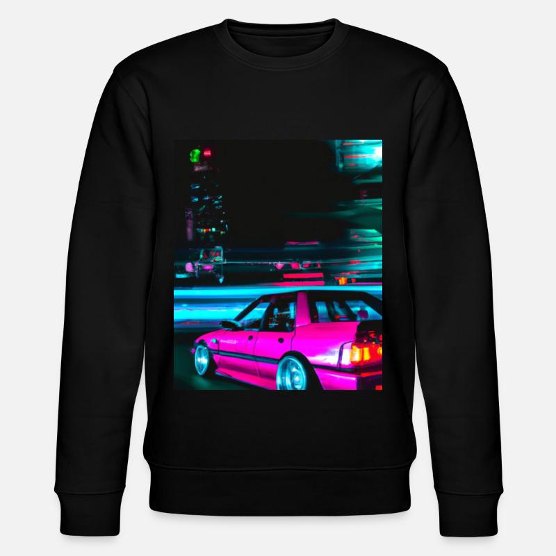 Vaporwave Esthétique Synthwave Car - Sweat bio CHANGER Stanley/Stella Unisexe - noir