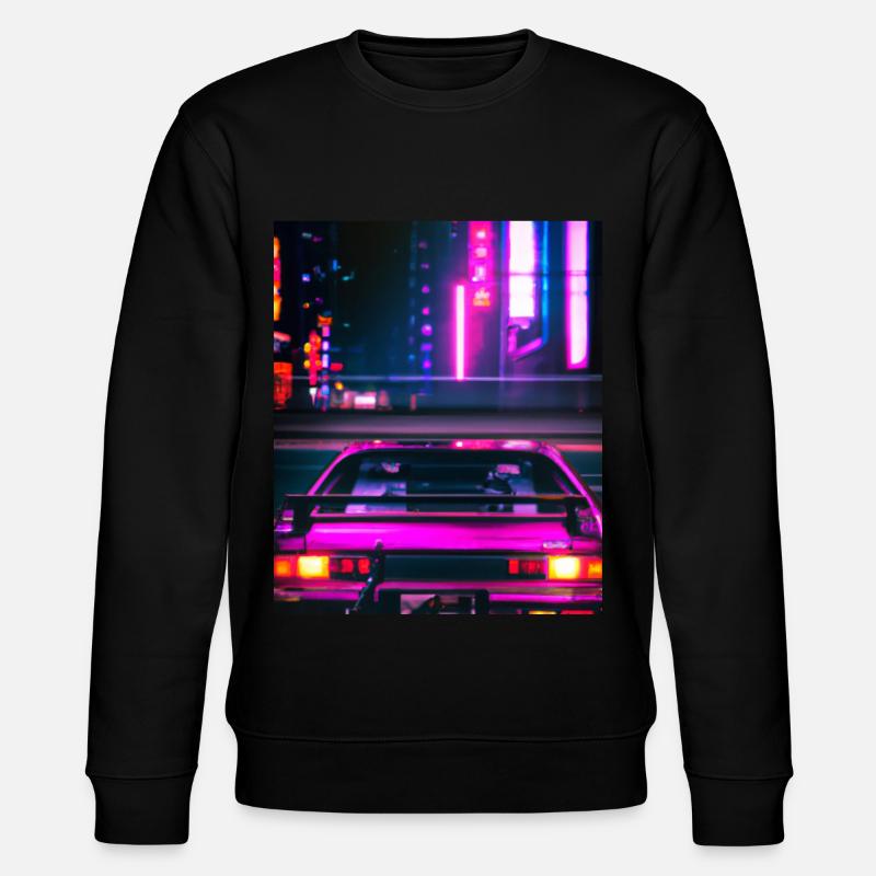Vaporwave Esthétique Synthwave Car - Sweat bio CHANGER Stanley/Stella Unisexe - noir