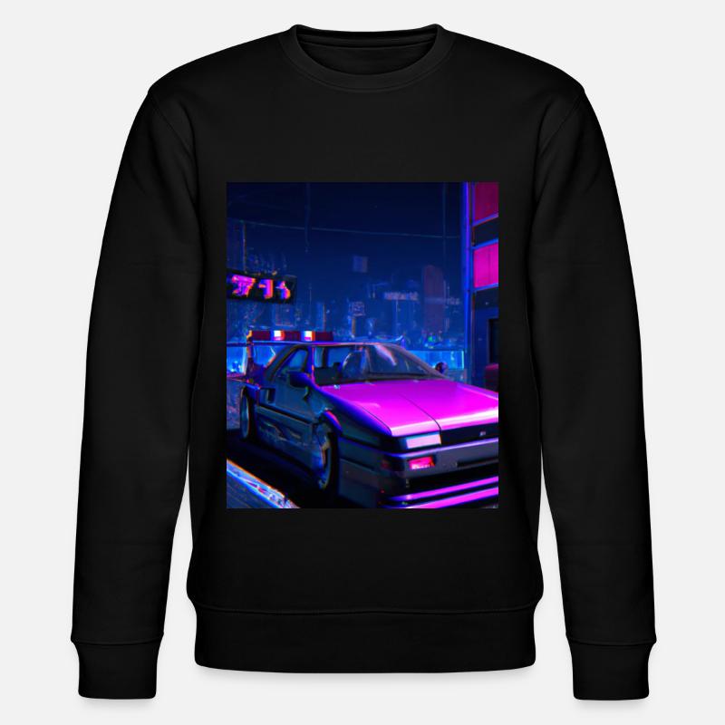 Vaporwave Esthétique Synthwave Car - Sweat bio CHANGER Stanley/Stella Unisexe - noir