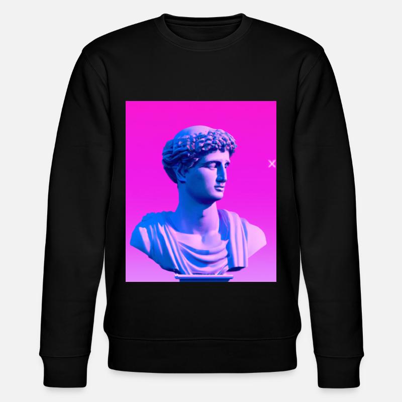 Vaporwave Statue Buste romain - Sweat bio CHANGER Stanley/Stella Unisexe - noir