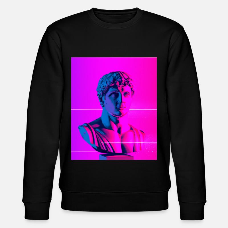 Vaporwave Statue Buste romain - Sweat bio CHANGER Stanley/Stella Unisexe - noir