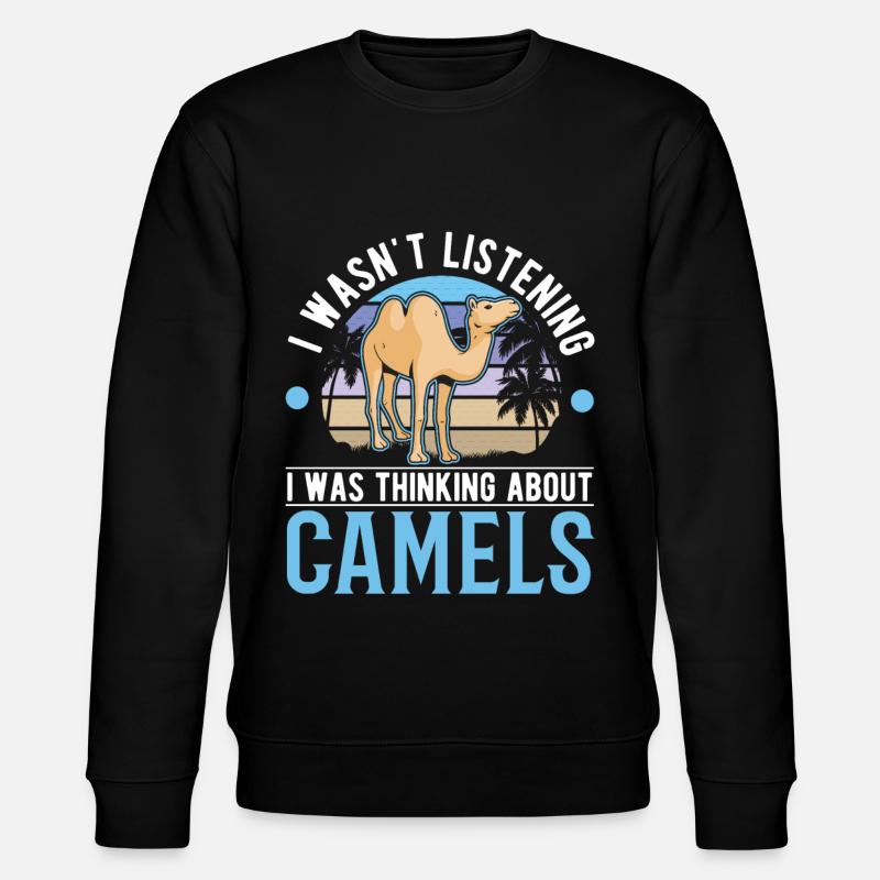 Kamelgave Dromedar Kamel Stor Kamel - Stanley/Stella økologisk unisex-sweatshirt CHANGER  - sort