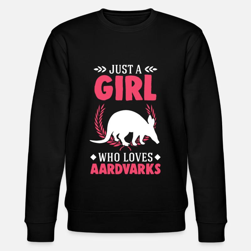 Erdferkel Mädchen Aardvark - Stanley/Stella Unisex Bio-Sweatshirt CHANGER  - Schwarz