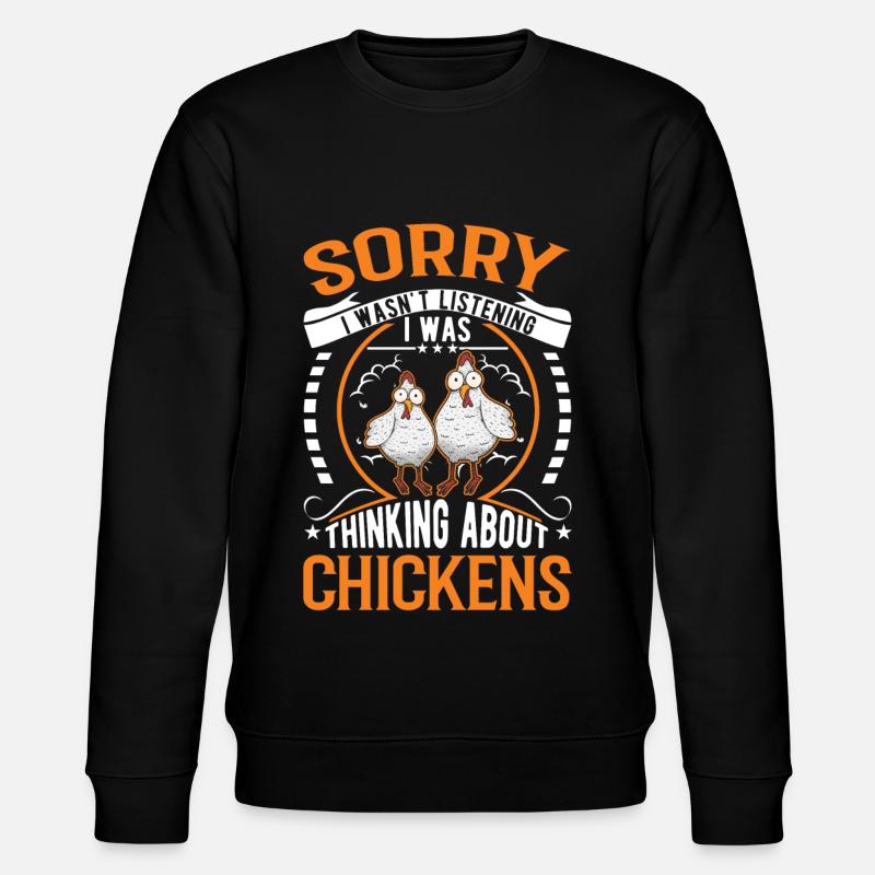 Poulets Éleveur Poulet Poulet - Sweat bio CHANGER Stanley/Stella Unisexe - noir