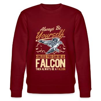 Sois toujours toi-même Falcon Falknerei Falke - Sweat bio CHANGER Stanley/Stella Unisexe - bordeaux - Devant - Nik (191cm) & Marisol (170cm)