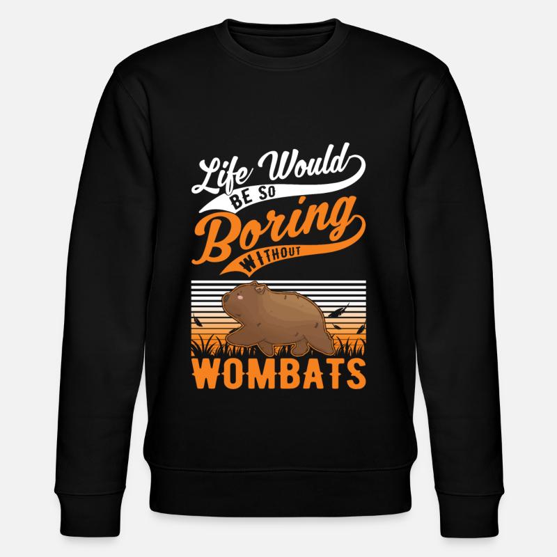 Australischer Wombat - Stanley/Stella Unisex Bio-Sweatshirt CHANGER  - Schwarz