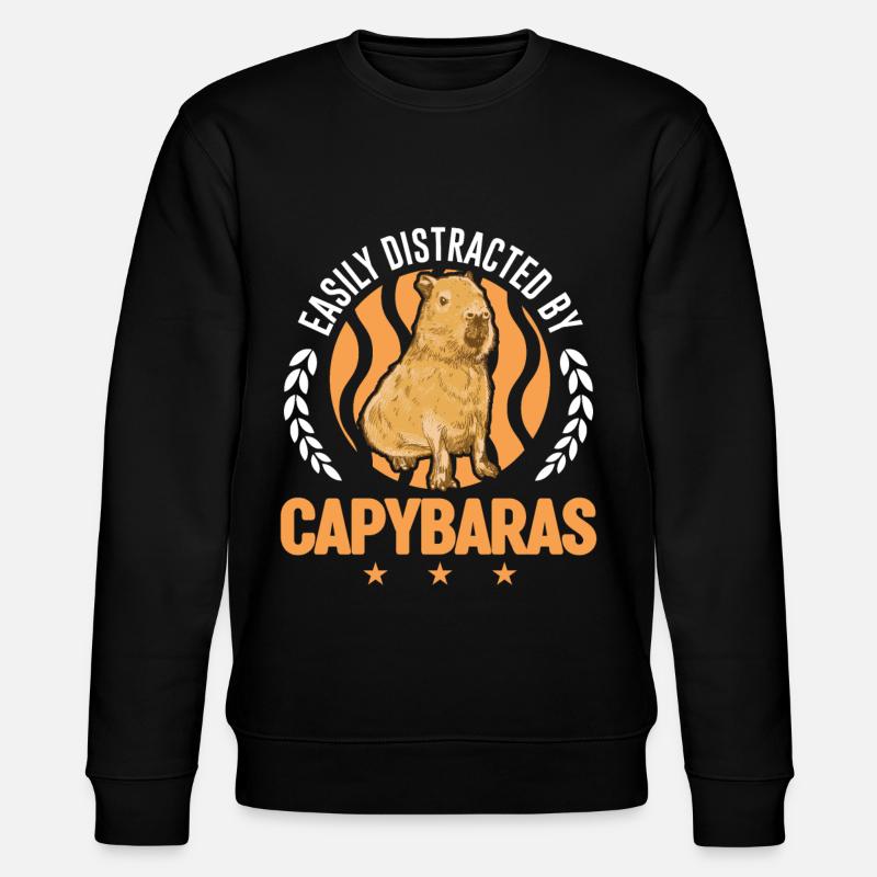 Facilement distrait par Capybaras - Sweat bio CHANGER Stanley/Stella Unisexe - noir