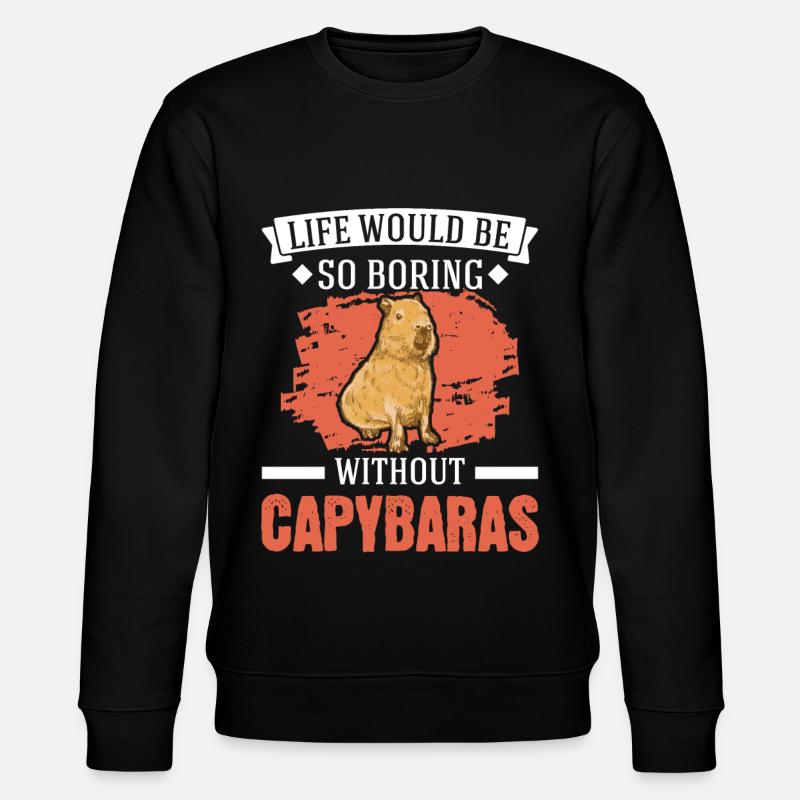 Capybara Gift Capibara capybara - Stanley/Stella CHANGER Unisex Organic Sweatshirt - black