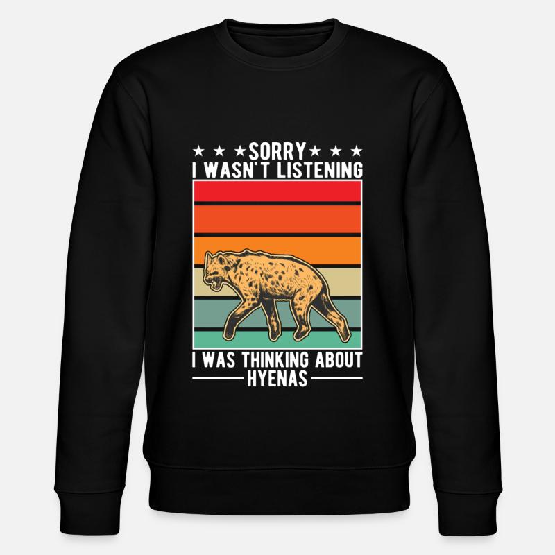 Hyäne Geschenk Erdwolf Hyena - Stanley/Stella Unisex Bio-Sweatshirt CHANGER  - Schwarz