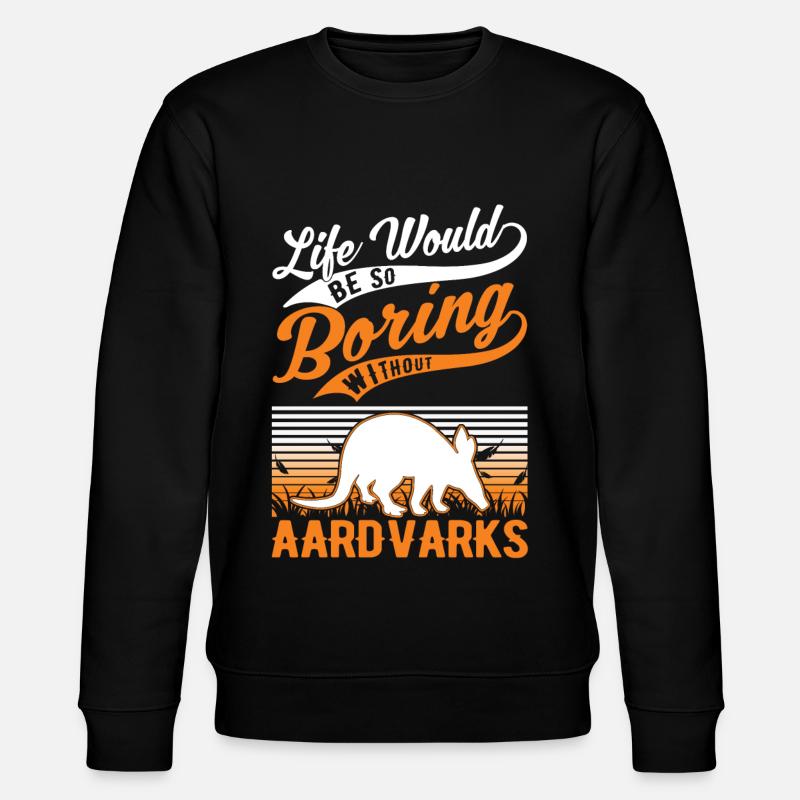 Erdferkel Geschenk Aardvark - Stanley/Stella Unisex Bio-Sweatshirt CHANGER  - Schwarz