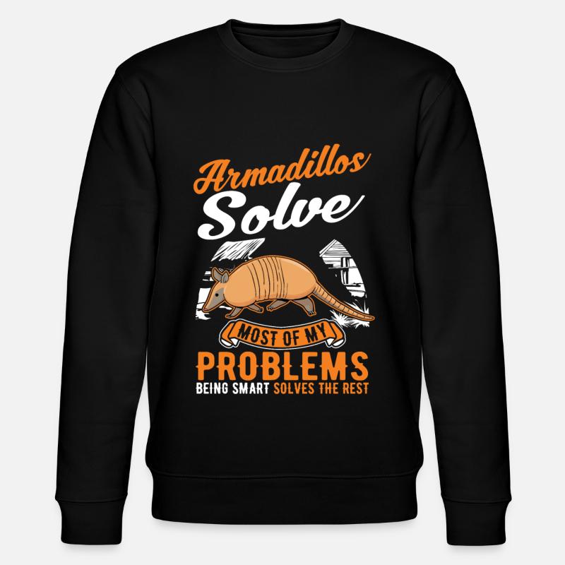 Gürteltier Geschenk Armadillo - Stanley/Stella Unisex Bio-Sweatshirt CHANGER  - Schwarz
