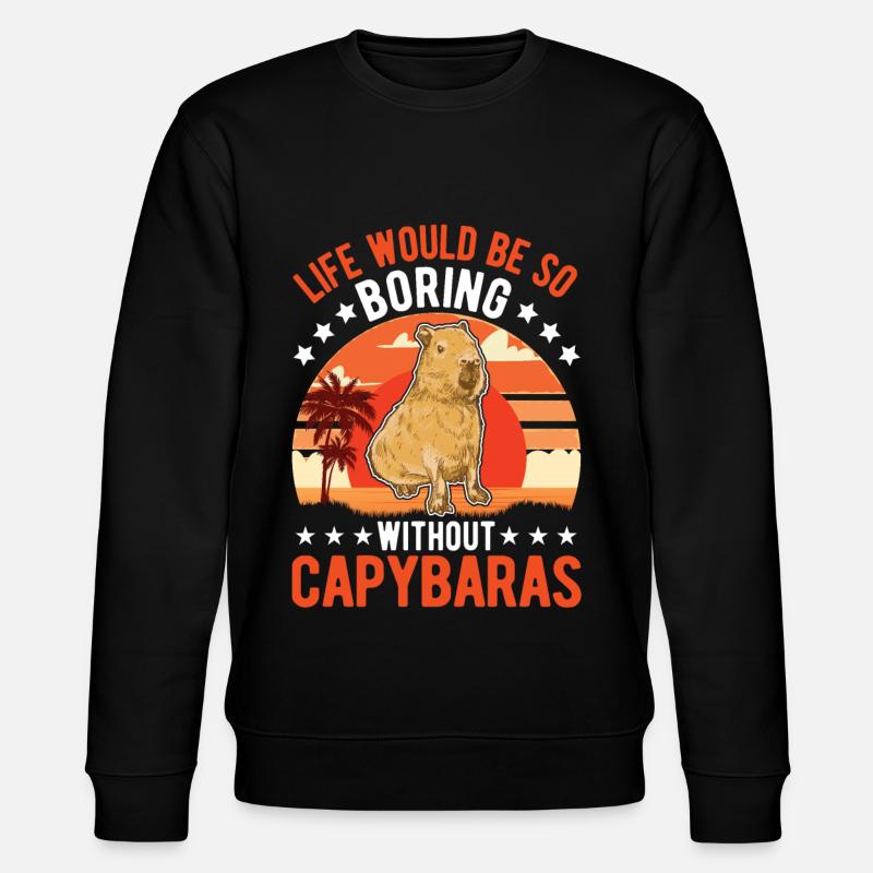 Capybara Gift Capibara capybara - Stanley/Stella CHANGER Unisex Organic Sweatshirt - black