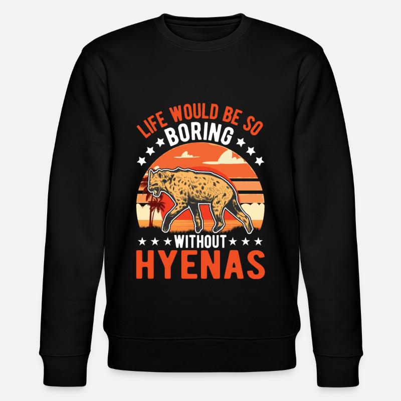 Hyäne Geschenk Erdwolf Hyena - Stanley/Stella Unisex Bio-Sweatshirt CHANGER  - Schwarz