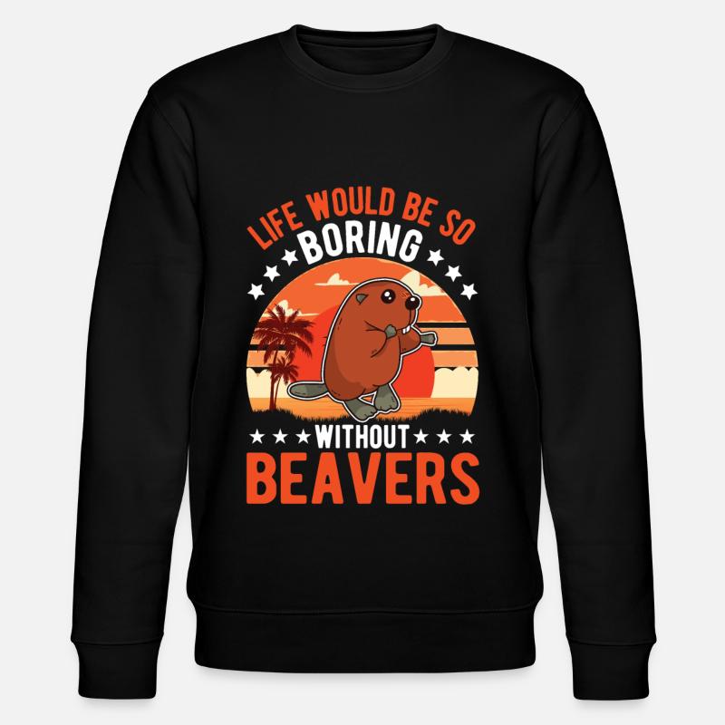 Beaver Gift Beaver Dam - Stanley/Stella CHANGER Unisex Organic Sweatshirt - black