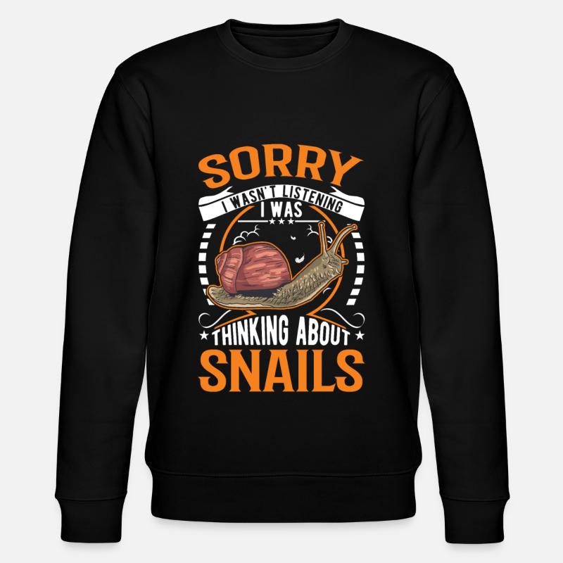 Snail Gift Vineyard Snail - Stanley/Stella CHANGER Unisex Organic Sweatshirt - black