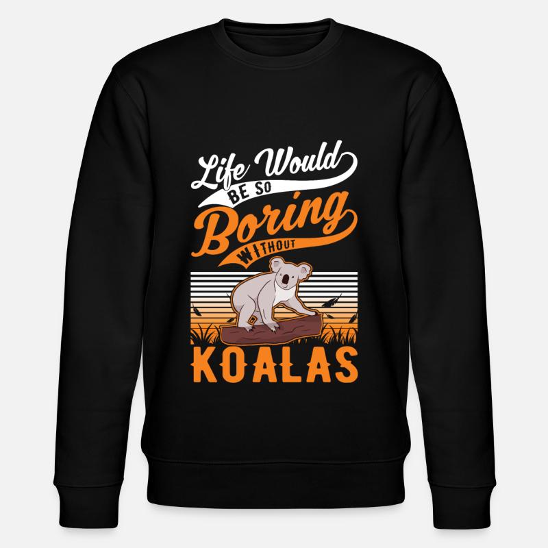 Koala Liebhaber Koalabär - Stanley/Stella Unisex Bio-Sweatshirt CHANGER  - Schwarz