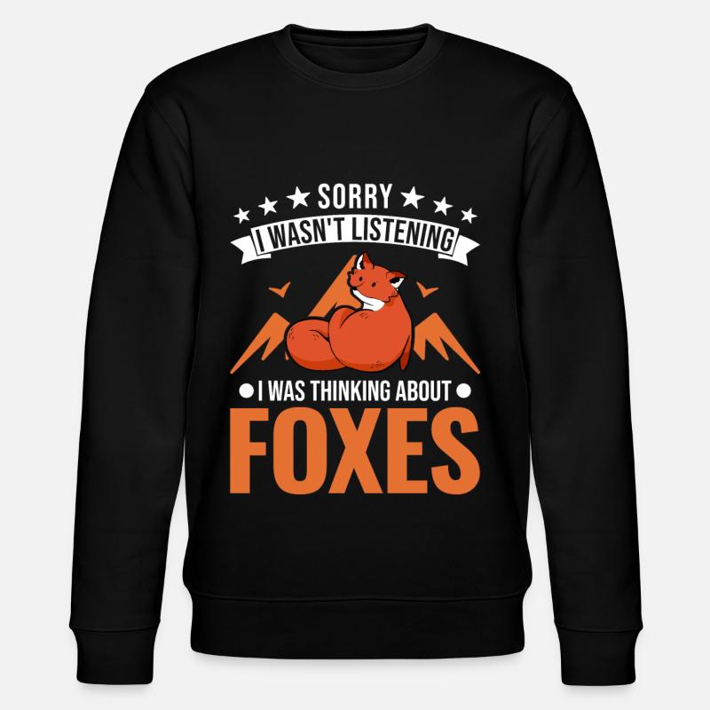 Fuchs Geschenk Rotfuchs - Stanley/Stella Unisex Bio-Sweatshirt CHANGER - Schwarz