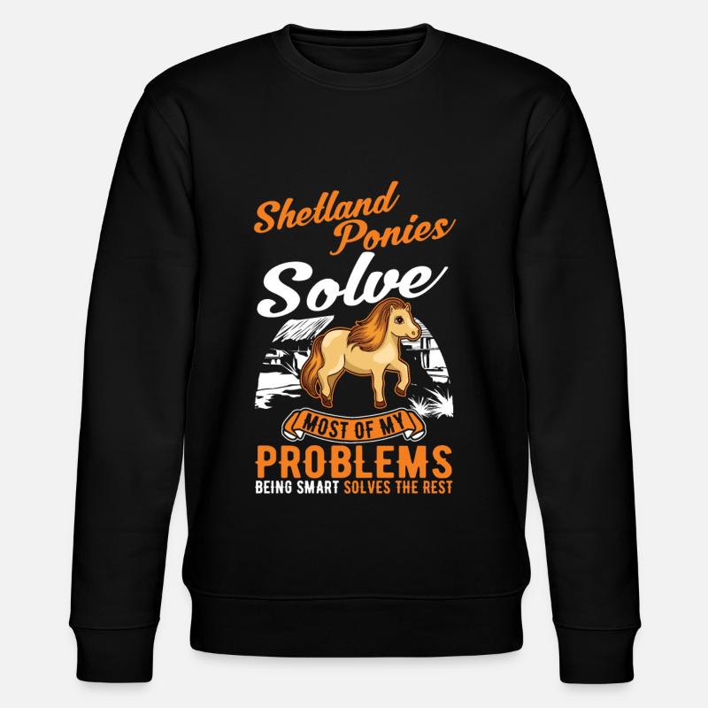 Shetland Pony Gift Shetty - Stanley/Stella CHANGER Unisex Organic Sweatshirt - black