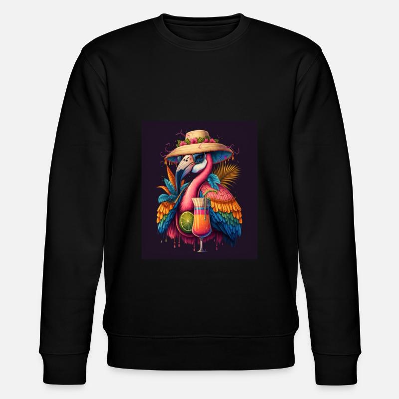 Flamingo Playing Musical Instruments Mexican - Stanley/Stella Unisex Bio-Sweatshirt CHANGER  - Schwarz
