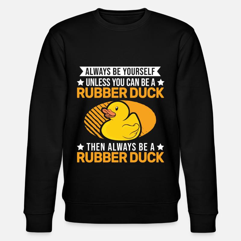 Vær altid dig selv Rubber Duck Gummiente - Stanley/Stella økologisk unisex-sweatshirt CHANGER - sort
