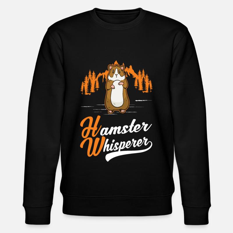 Hamster Flüsterer Goldhamster Hamster - Stanley/Stella Unisex Bio-Sweatshirt CHANGER  - Schwarz