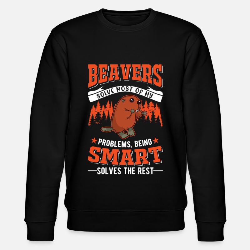 Beaver Gift Beaver Dam - Stanley/Stella CHANGER Unisex Organic Sweatshirt - black