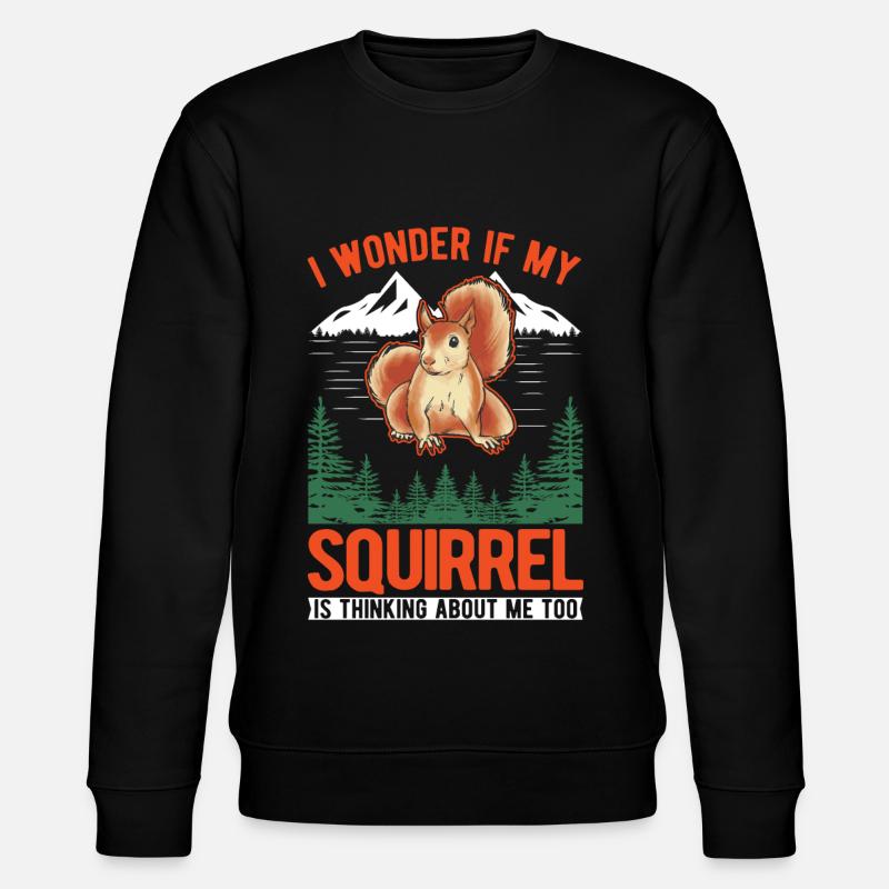 Eichhörnchen Geschenk Grauhörnchen Squirrel - Stanley/Stella Unisex Bio-Sweatshirt CHANGER  - Schwarz