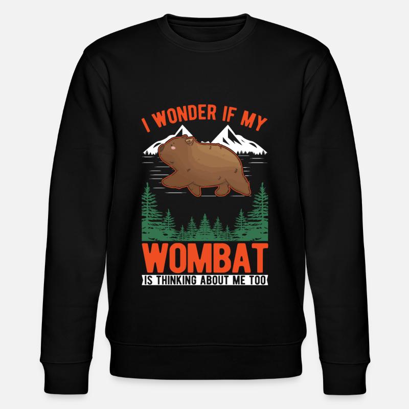 Wombat Geschenk - Stanley/Stella Unisex Bio-Sweatshirt CHANGER - Schwarz