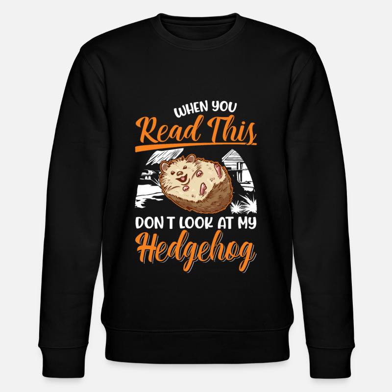 Hedgehog Gift Stacheligel - Stanley/Stella CHANGER Unisex Organic Sweatshirt - black