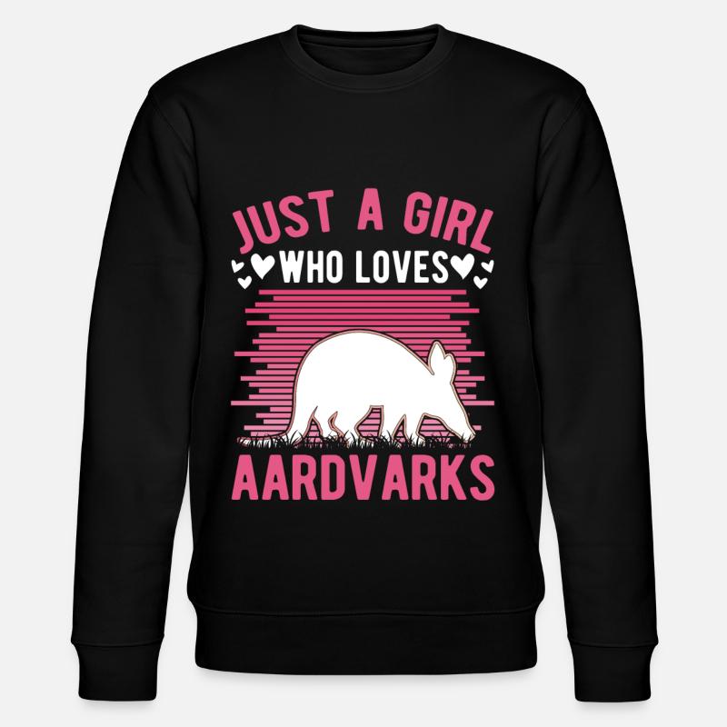 Erdferkel Mädchen Aardvark - Stanley/Stella Unisex Bio-Sweatshirt CHANGER  - Schwarz