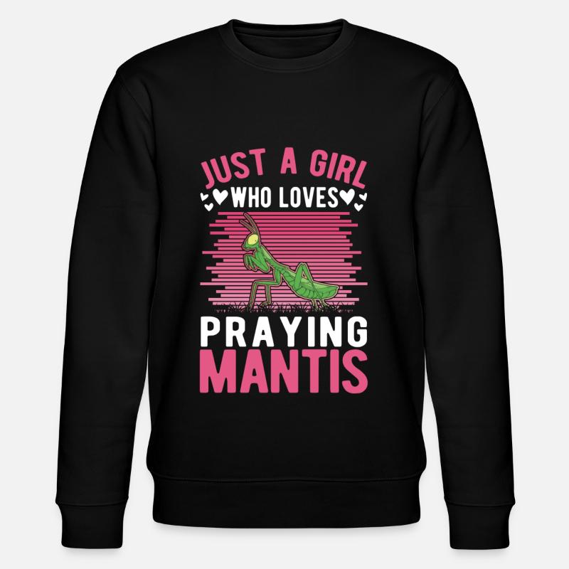 Gottesanbeterin Mädchen Mantis Fangschrecke - Stanley/Stella Unisex Bio-Sweatshirt CHANGER  - Schwarz