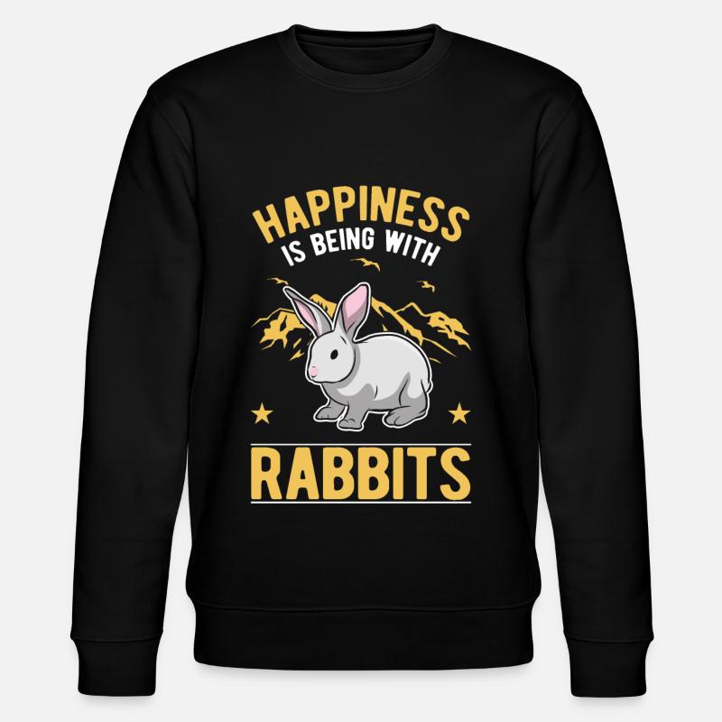 Rabbit Lucky Rabbit Rabbit - Stanley/Stella CHANGER Unisex Organic Sweatshirt - black