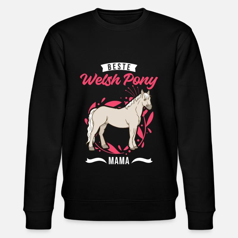 Meilleure maman poney galloise - Sweat bio CHANGER Stanley/Stella Unisexe - noir