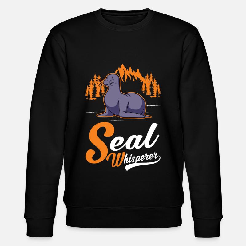 Seal Whisperer seal - Stanley/Stella CHANGER Unisex Organic Sweatshirt - black