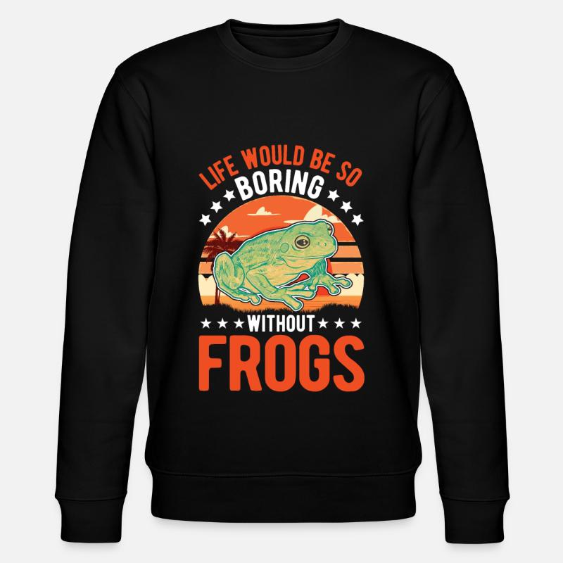 Frog Gift Tree Frog - Stanley/Stella CHANGER Unisex Organic Sweatshirt - black