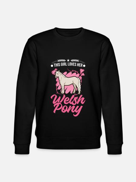 Welsh Pony Mädchen - Stanley/Stella Unisex Bio-Sweatshirt CHANGER  - Schwarz