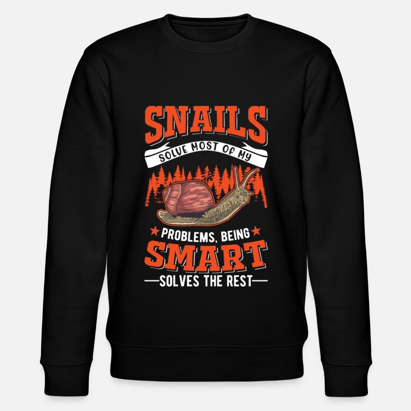 Schnecke Geschenk Weinbergschnecke - Stanley/Stella Unisex Bio-Sweatshirt CHANGER - Schwarz