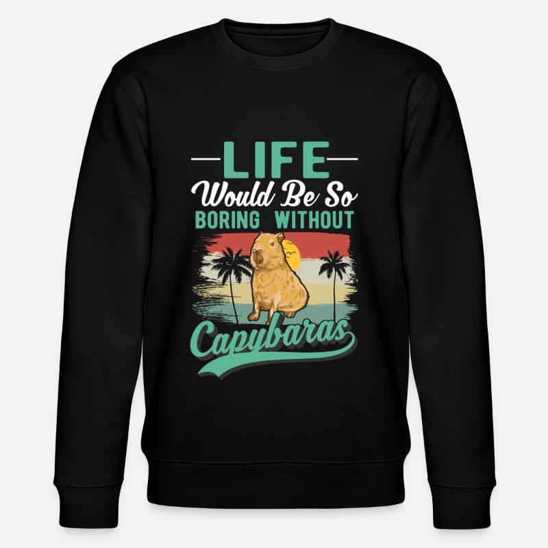 Capybara Gift Capibara capybara - Stanley/Stella CHANGER Unisex Organic Sweatshirt - black