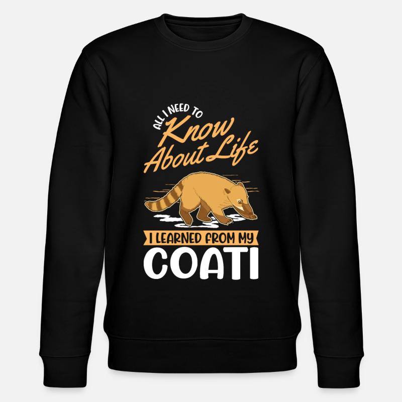 Coati Gift Proboscis Coati - Stanley/Stella CHANGER Unisex Organic Sweatshirt - black