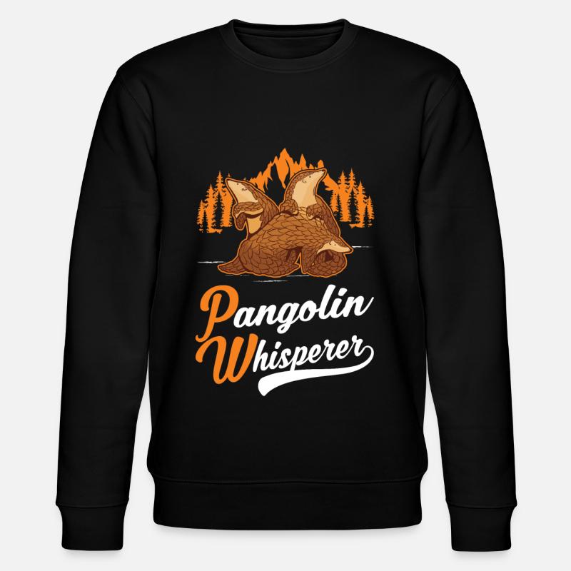 Pangolin Flüsterer Schuppentier - Stanley/Stella Unisex Bio-Sweatshirt CHANGER  - Schwarz