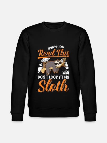 Sloth Gift Sloth - Stanley/Stella CHANGER Unisex Organic Sweatshirt - black