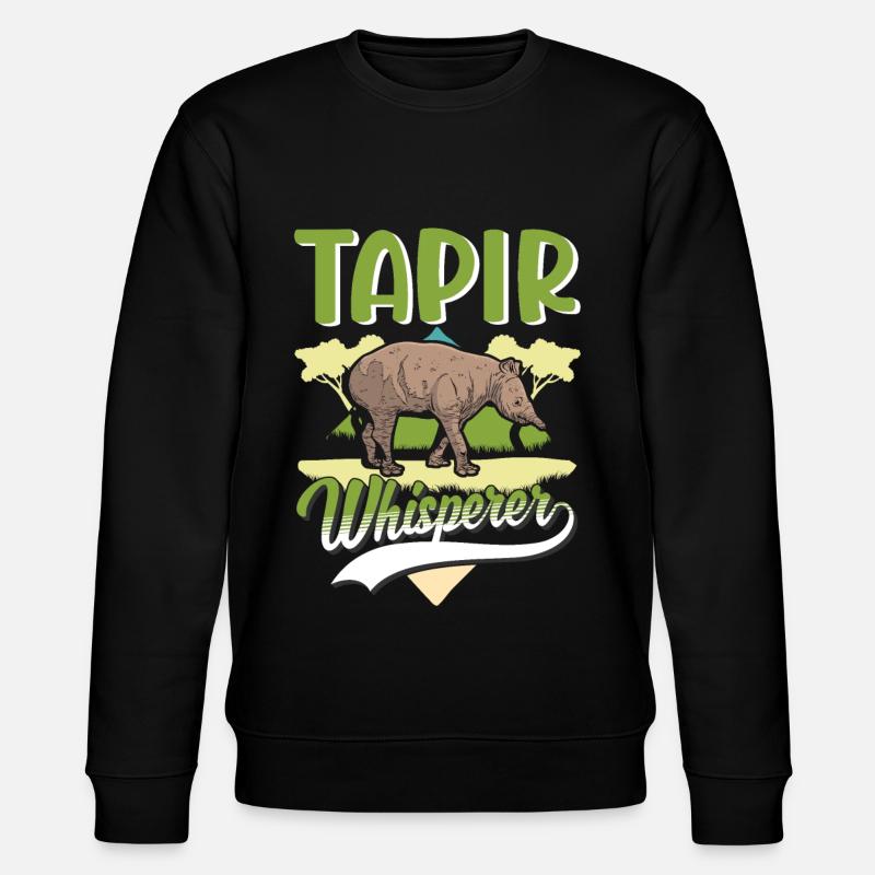 Tapir Whispering lowland tapir - Stanley/Stella CHANGER Unisex Organic Sweatshirt - black
