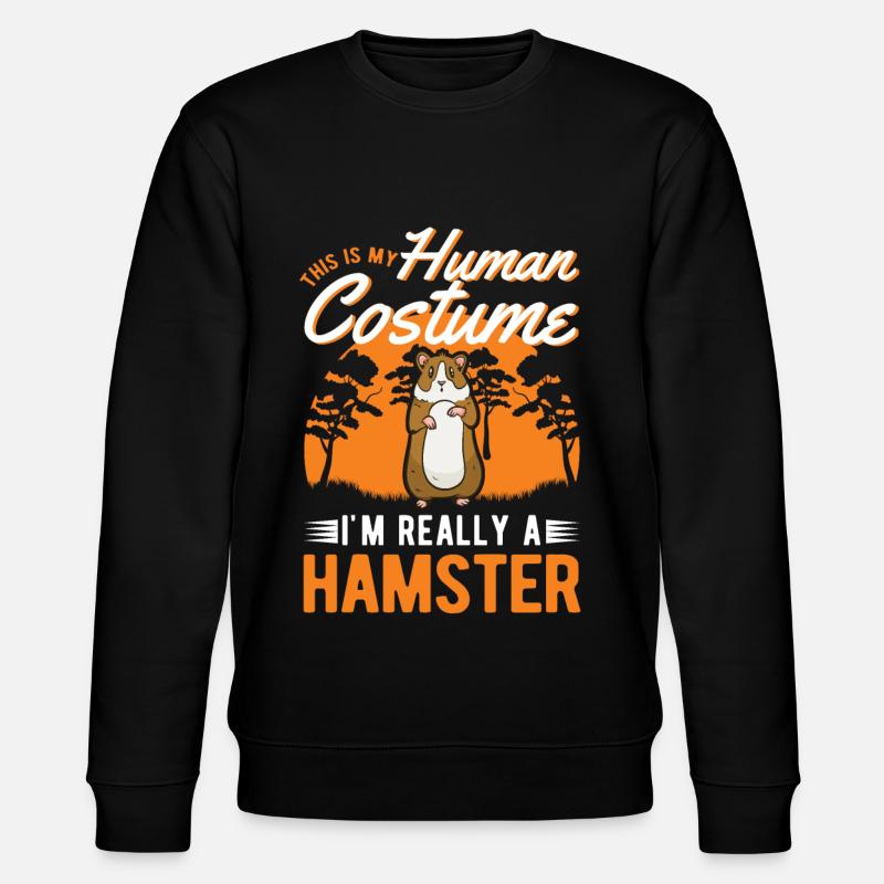 Hamster Kostüm Hamsterrad Goldhamster - Stanley/Stella Unisex Bio-Sweatshirt CHANGER  - Schwarz
