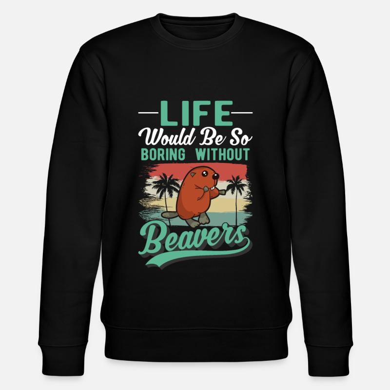 Beaver Gift Beaver Dam - Stanley/Stella CHANGER Unisex Organic Sweatshirt - black