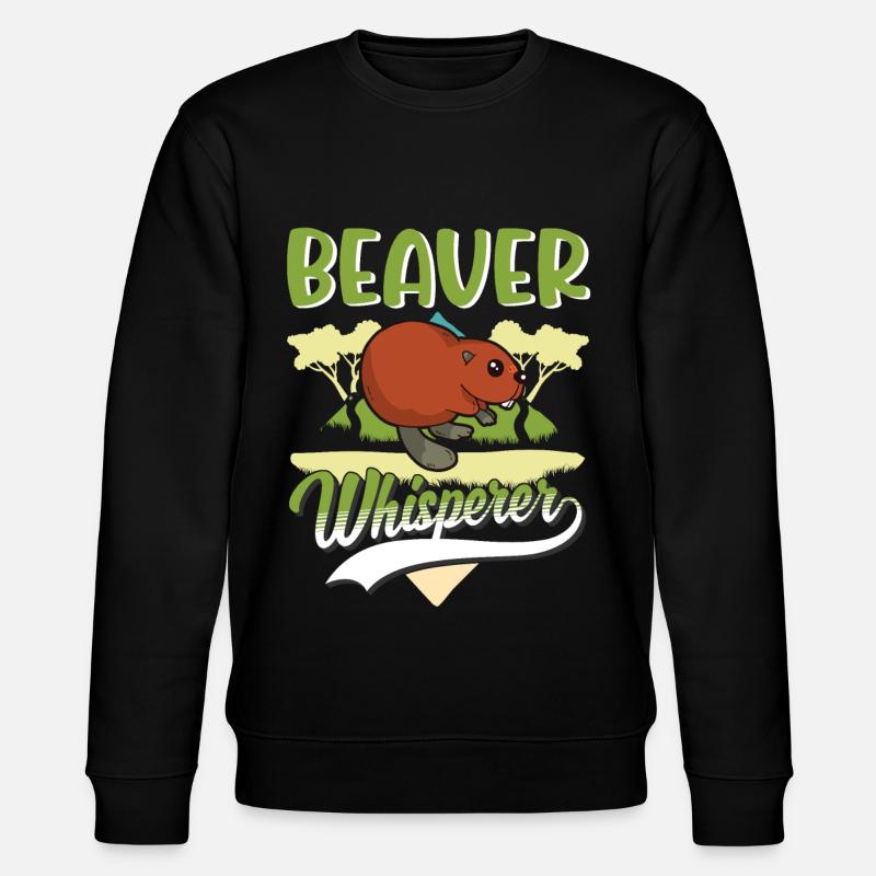 Biber Flüsterer Biberdamm - Stanley/Stella Unisex Bio-Sweatshirt CHANGER  - Schwarz