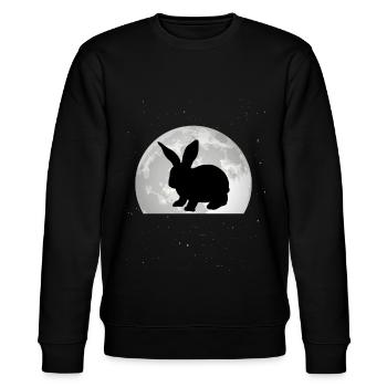 Rabbit Moon Bunny Bunny - Stanley/Stella CHANGER Unisex Organic Sweatshirt - black - Front - Nik (191cm) & Marisol (170cm)