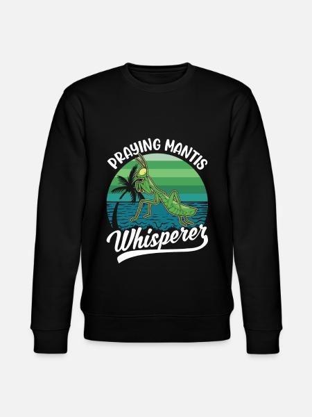 Gottesanbeterin Flüsterer Mantis Fangschrecke - Stanley/Stella Unisex Bio-Sweatshirt CHANGER  - Schwarz