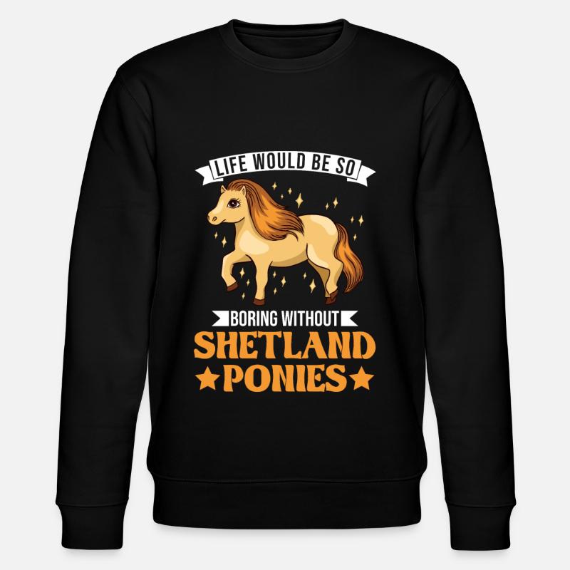 Shetland Pony Geschenk Shetty - Stanley/Stella Unisex Bio-Sweatshirt CHANGER - Schwarz