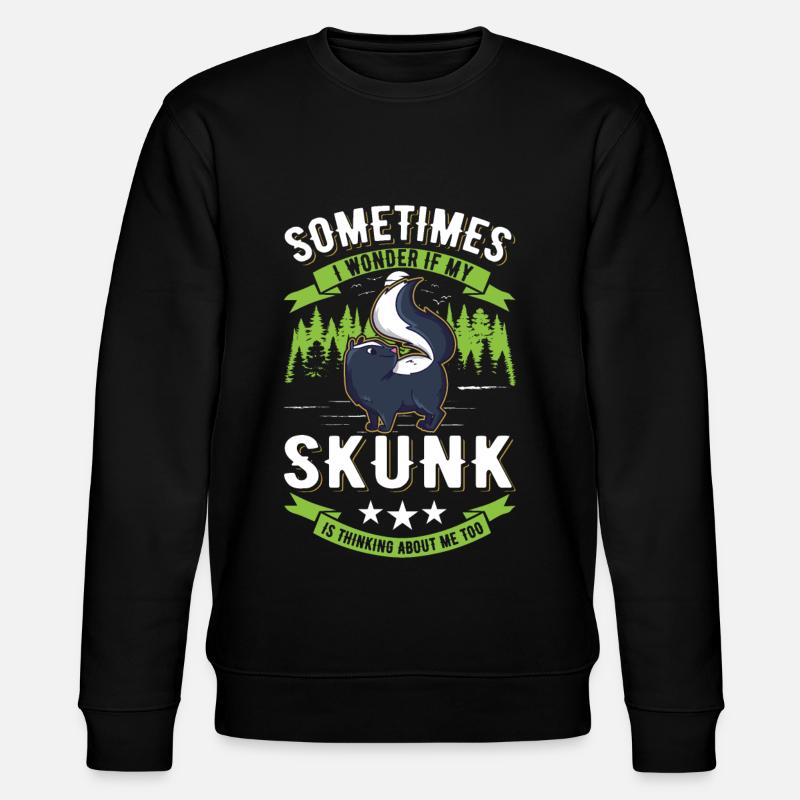 Skunk Gift - Stanley/Stella CHANGER Unisex Organic Sweatshirt - black