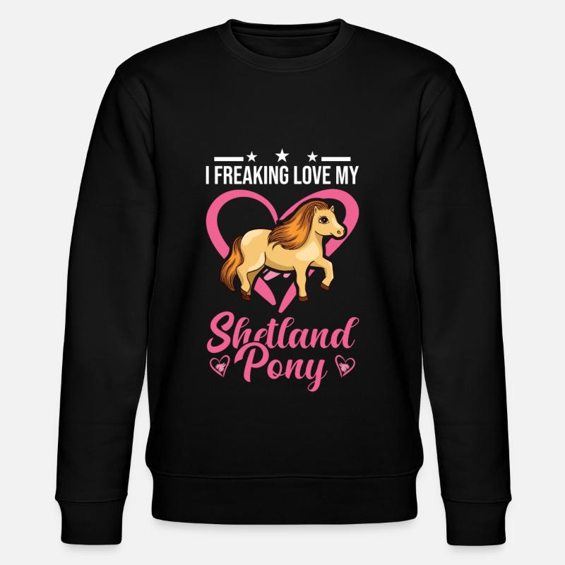 Shetland Pony Geschenk Shetty - Stanley/Stella Unisex Bio-Sweatshirt CHANGER  - Schwarz